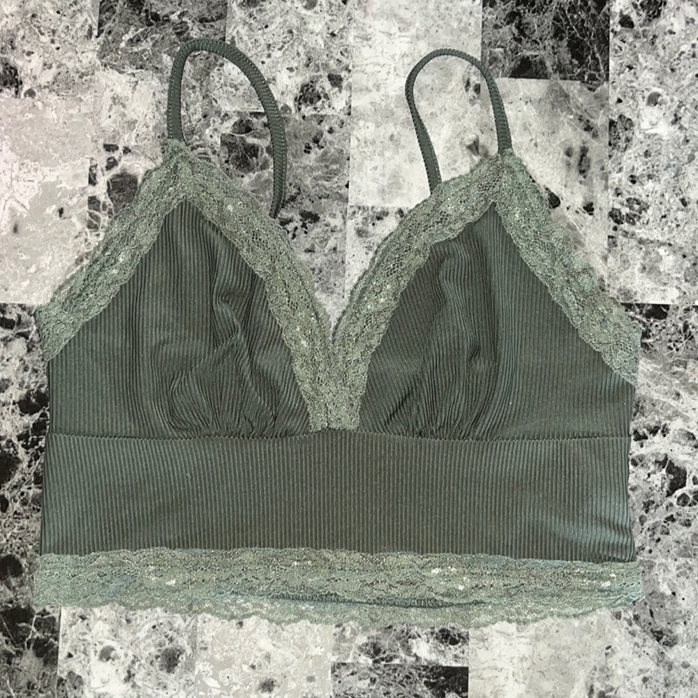 forest green cropped tank